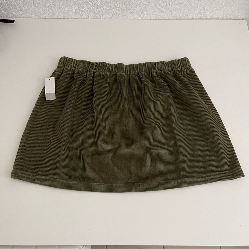 NWT BP Green Corduroy Skirt 100% cotton